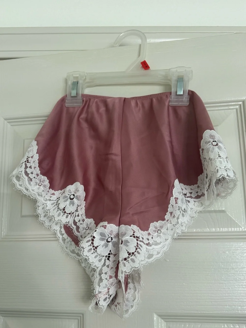 Victoria's Secret Dusty Rose Satin Lace Cami & Shorts Set